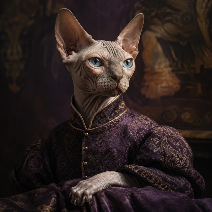 AI-generated pet portrait in Royal style