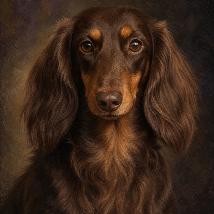 AI-generated pet portrait in Oil Painting style
