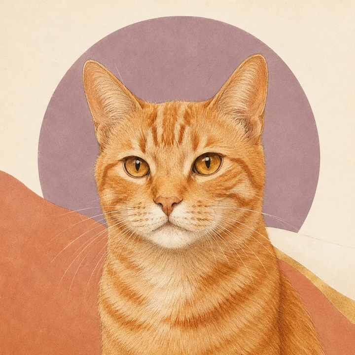 AI-generated pet portrait in Minimalist style